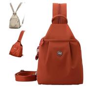 3 in 1 Anti-Theft Travel Tote Bag, Adjustable Straps and Spacious Compartments, Convertible Crossbody & Waist PackBag (Orange)