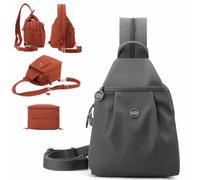 3 in 1 Anti-Theft Travel Tote Bag,Waterproof 2-Way Commuter Bag,Dual Shoulder & Crossbody Wear Backpack,for Fitness,Travel (Gray)