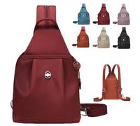 3 In 1 Anti-Theft Travel Tote Bag, Waterproof 2-Way Commuter Bag, Waterproof Nylon Fabric with Shoulder Strap for Daily Commuting and Travell (Red)