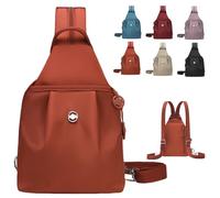 3 In 1 Anti-Theft Travel Tote Bag, Waterproof 2-Way Commuter Bag, Waterproof Nylon Fabric with Shoulder Strap for Daily Commuting and Travell (Orange)