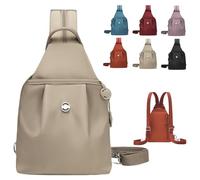 3 In 1 Anti-Theft Travel Tote Bag, Waterproof 2-Way Commuter Bag, Waterproof Nylon Fabric with Shoulder Strap for Daily Commuting and Travell (Khaki)