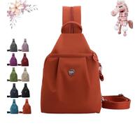 3 in 1 Anti-Theft Travel Tote Bag, Waterproof 2-Way Commuter & Travel Shoulder Bag,Large Capacity Oxford Convertible Shoulder Travel Bag, Waterproof Tote Bag with Zip for Women (Orange)