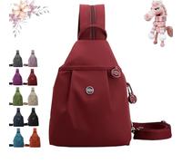 3 in 1 Anti-Theft Travel Tote Bag, Waterproof 2-Way Commuter & Travel Shoulder Bag,Large Capacity Oxford Convertible Shoulder Travel Bag, Waterproof Tote Bag with Zip for Women (Red)