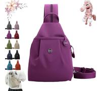 3 in 1 Anti-Theft Travel Tote Bag, Waterproof 2-Way Commuter & Travel Shoulder Bag,Large Capacity Oxford Convertible Shoulder Travel Bag, Waterproof Tote Bag with Zip for Women (Purple)