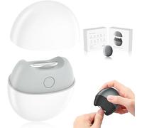 3 in 1 Automatic Electric Nail Clipper 2-Speed Adjustment with LED Light and Nail Storage, Rechargeable and Quiet Trimmer for Seniors Adults, Toenail and Fingernail Grooming (White)