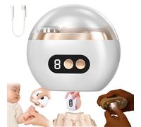 3 in 1 Automatic Electric Nail Clipper - Multi-Functional Electric Nail Trimmer, Cordless 3 Speed Adjustment Nails Polisher W/ LED , Quiet, Smart & Ultra-Precise for Kids, Adults & Seniors (White)