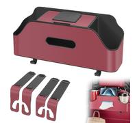 3-in-1 Car Backseat Organize, Multifunctional Car Seat Back Storage Box with Tissue Holder Drink Cup Phone Snacks Holder, Universal Cars Seat Organizer, Keep Your Ride Clean & Organized (Red,1pcs)