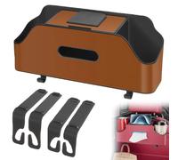 3-in-1 Car Backseat Organize, Multifunctional Car Seat Back Storage Box with Tissue Holder Drink Cup Phone Snacks Holder, Universal Cars Seat Organizer, Keep Your Ride Clean & Organized (Orange,1pcs)