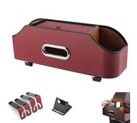 3-In-1 Car Backseat Organizer, 2026 New Multifunctional Car Seat Back Storage Box, Cup Holder, Strong & Durable for Most Vehicles (Red)