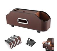 3-In-1 Car Backseat Organizer, 2026 New Multifunctional Car Seat Back Storage Box, Cup Holder, Strong & Durable for Most Vehicles (Brown)