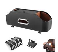 3-In-1 Car Backseat Organizer, 2026 New Multifunctional Car Seat Back Storage Box, Cup Holder, Strong & Durable for Most Vehicles (Black)