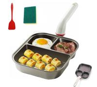 3-In-1 Cup-Shaped Large Capacity Pan, Nonstick Titanium Ceramic Omelette Skillet & Pancake Pan, Anti-Scalding Heightened Handle, Works for Gas & Induction Cookers (Without lid)