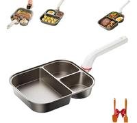 3-in-1 Cup-Shaped Large Capacity Pan, Nonstick Titanium Ceramic Omelette Skillet Pancake Pan, Suitable for Gas Stoves and Induction Cooktops (Open flame type)