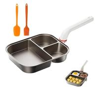 3-in-1 Cup-Shaped Large Capacity Pan, Nonstick Titanium Ceramic Omelette Skillet with Anti-Scalding Handle, Large Capacity Frying Pan for Gas & Induction Stovetops (1 set)