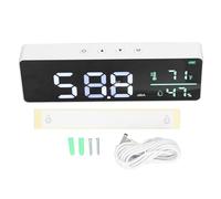 3 In 1 Decibel Meter 30 to 130dBA LED Wall Mounted Sound Level Reader Humidity and Temperature Meter High Accuracy Smart Sensor for Classroom Studio Factory Office Home ABS Materia