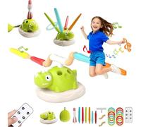 3 in 1 Dinosaur Musical Jumping, Juguetes Musicales De Salto,Cohete Juguete Lanzador Para Niños,Juego De Lanzamiento, Saltar A La Comba, Juegos Jardin Para Niñas Niños 3-12 (Versión recargable)