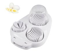 3 In 1 Egg Slicer For Hard Boiled Eggs, 2025 New Stainless Steel Dicer Egg Slicer, 3 Slicing Modes, Heavy Duty Stainless Steel,Easy to Clean Kitchen Cutter (white)