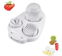 3 In 1 Egg Slicer for Hard Boiled Eggs, 2025 New Stainless Steel Dicer Egg Slicer Dishwasher Safe, Multifunctional Food Cutter Slicers for Home Kitchen Chopper Gadgets (1Pcs)