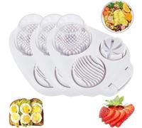 3 In 1 Egg Slicer for Hard Boiled Eggs,Multi-Function Food Cutter Slicer,Stainless Steel Fruit Egg Chopper,Kitchen Chopper Tool for Strawberry,Mushroom,Grape,Cherry,Tomato (3)