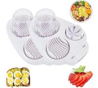 3 In 1 Egg Slicer for Hard Boiled Eggs,Multi-Function Food Cutter Slicer,Stainless Steel Fruit Egg Chopper,Kitchen Chopper Tool for Strawberry,Mushroom,Grape,Cherry,Tomato (2)