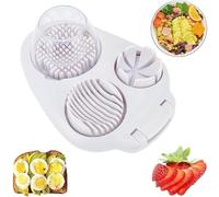 3 In 1 Egg Slicer for Hard Boiled Eggs,Multi-Function Food Cutter Slicer,Stainless Steel Fruit Egg Chopper,Kitchen Chopper Tool for Strawberry,Mushroom,Grape,Cherry,Tomato (1)