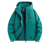 3-in-1 Fall-Winter Coats with Hood, 2026 New Snow Ski Jacket, Waterproof Windproof, Fleece Lined, for Women and Men (Green,XL)