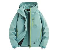 3-in-1 Fall-Winter Coats with Hood, 2026 New Snow Ski Jacket, Waterproof Windproof, Fleece Lined, for Women and Men (Bean Green,XXL)