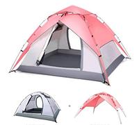 3-in-1 Family Automatic 4-6 Person Pop Up Tent, Festival Pop-Up Tent Beach Shelter Portable Tents Waterproof Anti UV for Travelling Beach BBQ Park Fishing Instant Sun Shade Shelter Canopy