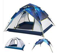 3-in-1 Family Automatic 4-6 Person Pop Up Tent, Festival Pop-Up Tent Beach Shelter Portable Tents Waterproof Anti UV for Travelling Beach BBQ Park Fishing Instant Sun Shade Shelter Canopy