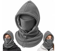 3-in-1 Fleece Balaclava Winter Hood, Face Cover Neck Gaiter Hat | Double Layer Fleece, Windproof Thermal Design for Men Women, Adjustable Winter Hat for Skiing, Cycling, Hiking & Outdoor Use