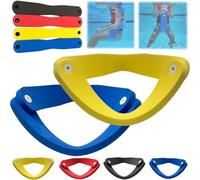 3-in-1 Foldable Water Recliner for Adults - No Inflation Needed Floating Chair for Pool, Lake & Beach - Portable Swim Seat with Stable Design, Compact & Lightweight(Blue+Yellow)