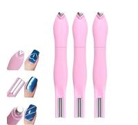 3-In-1 Heart Shape Round Line Shape Nail Art Magnet Pen,2025 New Magnetic Nail Art Tool, Heart,Round & Line Shapes for Cat Eye Gel Polish,for Diy & Salon Use (pink*3Pcs)