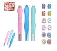 3-in-1 Heart Shape Round Line Shape Nail Art Magnet Pen, 2025 New Magnetic Nail Art Tool, Upgraded Magnetic Tool for Cat Eye Gel Polish, Ideal for DIY & Salon Use (3Pcs*Mix)