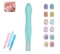 3-in-1 Heart Shape Round Line Shape Nail Art Magnet Pen, 2025 New Magnetic Nail Art Tool, Upgraded Magnetic Tool for Cat Eye Gel Polish, Ideal for DIY & Salon Use (1Pcs*Green)