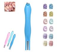3-in-1 Heart Shape Round Line Shape Nail Art Magnet Pen, 2025 New Magnetic Nail Art Tool, Upgraded Magnetic Tool for Cat Eye Gel Polish, Ideal for DIY & Salon Use (1Pcs*Blue)
