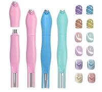 3-in-1 Heart Shape Round Line Shape Nail Art Magnet Pen，Heart Magnet for Cat Eye Gel Polish, 2025 New Magnetic Nail Art Tool for DIY Nails Salon Decoration (Pink+Green+Blue)