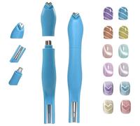 3-in-1 Heart Shape Round Line Shape Nail Art Magnet Pen，Heart Magnet for Cat Eye Gel Polish, 2025 New Magnetic Nail Art Tool for DIY Nails Salon Decoration (blue)