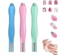 3-In-1 Heart Shape Round Line Shape Nail Art Magnet Pen - Heart, Round & Line Shapes, Hearts Magnet for Cat Eye Gel Polish for DIY Nail Salon Decoration (Green)