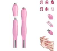 3-In-1 Heart Shape Round Line Shape Nail Art Magnet Pen - Heart, Round & Line Shapes, Hearts Magnet for Cat Eye Gel Polish for DIY Nail Salon Decoration (Pink)