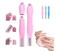 3-in-1 Heart Shape Round Line Shape Nail Art Magnet Pen - Heart, Round & Line Shapes, Upgraded Magnetic Tool for Cat Eye Gel Polish, French Tip Helper, DIY & Salon Use (Pink)