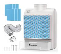 3-in-1 Indoor Dryer Vent Kit, Dryer Vent Box With Stainless Steel Screen Filter, Enhanced Air Quality Water Drawer System,Plus 6 Extra Polyester Filters for Electric Clothes Dryers-2024 New Upgrade