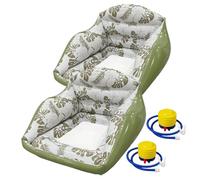 3-in-1 Inflatable Pool Float Adult, Lounge Chair Raft Water Sofa Pool with Cup Holder (Green*2pcsc)