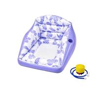 3-in-1 Inflatable Pool Float Adult, Lounge Chair Raft Water Sofa Pool with Cup Holder (Purple)