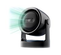 3-in-1 LED Light & Built-in Aromatherapy Diffuser Silent Mini Fan - 10000mAh Rechargeable Portable Desk Fan with 3 Speed Settings, Digital Display for Office, Home & Travel(A-Black)