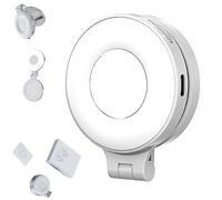 3-in-1 Magnetic Beauty Selfie Light for Phones, 360° LED Ring Light with Magnetic Charging, Phone Magnetic Fill, Portable Handheld Photography Live Light for Makeup Photography (White * 1 pcs)