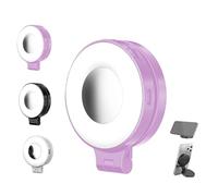 3-in-1 Magnetic Beauty Selfie Light for Phones, Foldable Beauty Magnetic Fill Light, Handheld Selfie Photography Portable Photo Live Broadcast Light, 3 Lights Modes, for Makeup and Photography (Pink)