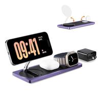 3 in 1 Magnetic Wireless Charger Foldable, mag-Safe Wireless Charging Station for iPhone 14,13,12 Pro MAX/Pro/Mini/Plus, Apple Watch Ultra 8/7/SE/6/5/4/3/2/1, AirPods pro/2/3, mag-Safe Charger Stand