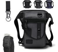 3-in-1 Multifunctional Oxford Leg Bag, Durable Oxford Fabric Utility Bag for Travel, Tactical 3-in-1 Leg Bags, Wetterfest & Extrem Robust for Hiking Camping Cycling Fishing Outdoors Pouch (Gray)