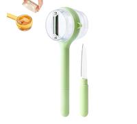 3 in 1 Peeler with Container, 2025 New Stainless Steel Peelers with Container, Multifunctional Vegetable Peelers for Home Kitchen, with Handle Fruit Knife, Storage Box (Green,1pcs)