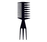 3 in 1 Peine de Dientes Anchos, 1 Piezas Grueso Peine del Pelo Antiestático para Barberos, Peinado para Hombres y Mujeres, Peine antiestático Herramienta de Peinado(Negro)